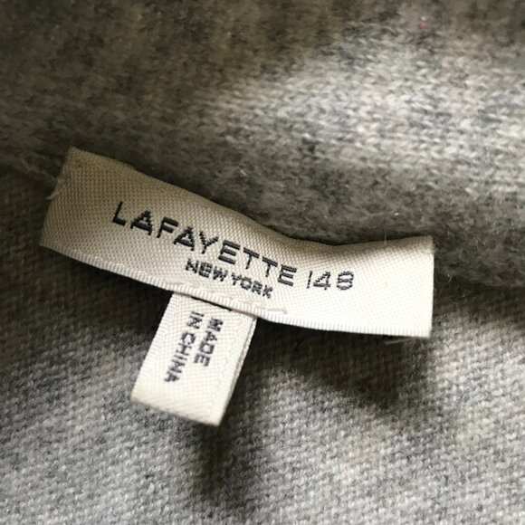 Lafayette 148 New York Cashmere Drape Sweater Womens Medium Large Gray Pullover - Picture 5 of 10